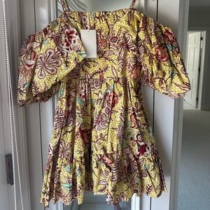 Ulla Johnson Lila Off the Shoulder Puff mini dress - Size 4 NWT
